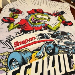Vintage Snap-on Tools Beach Towel Racing Truck Drill Toolman Graphic 34X54